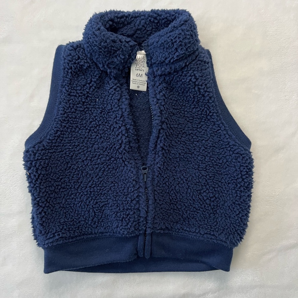Blue Sherpa Vest - Picture 2 of 3